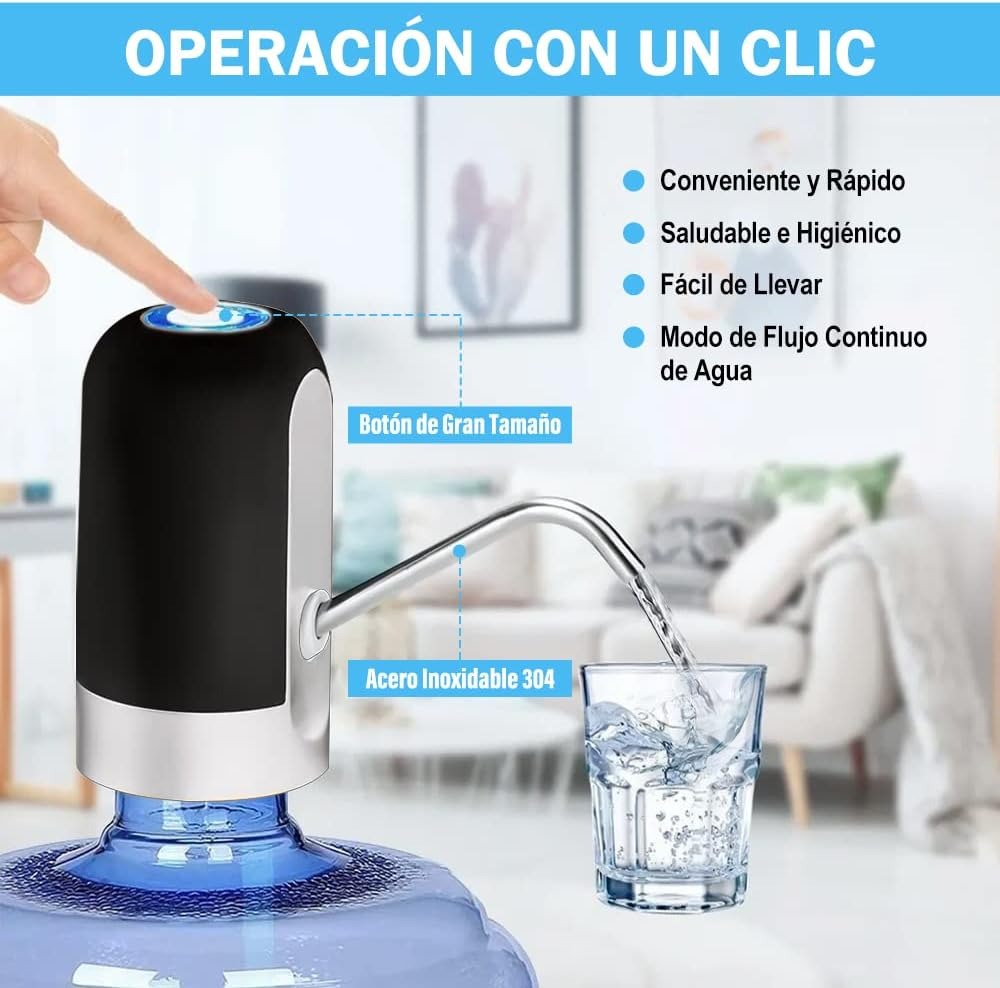 Dispensador de Agua Eléctrico Recargable + Envío Gratis 🎁