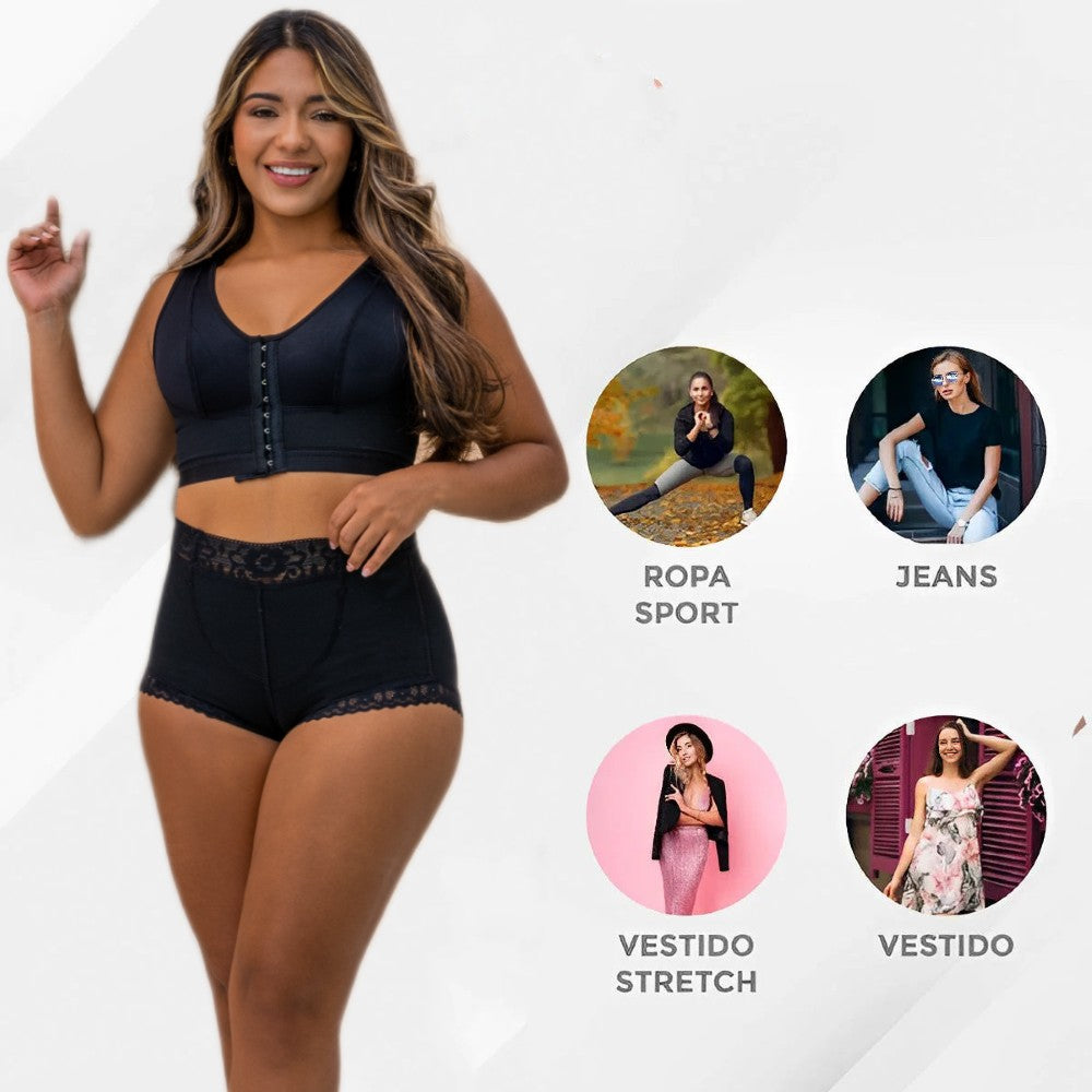 Panty Short Faja Colombiana Premium-Moldea tu Cintura y Realza Glúteos