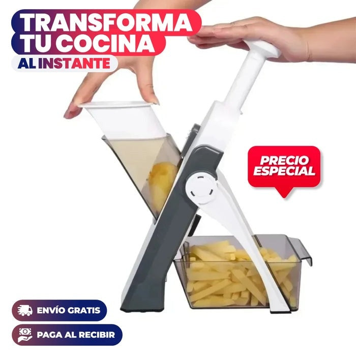 Rebanadora Multifuncional de Alta Precisión de Frutas y Verduras + Envío Gratis