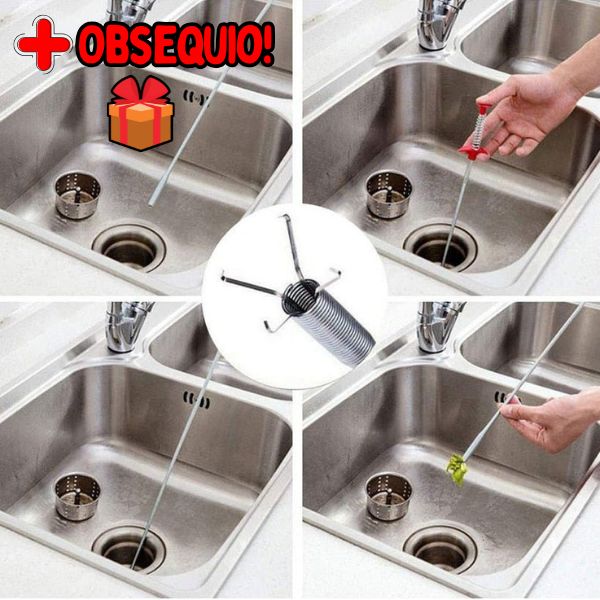 Sonda Flexible Destapa Cañerías 2 metros + Obsequio Sorpresa!  🎁