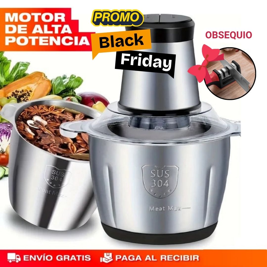 Procesador Eléctrico Grande 3 litros, "Oferta Black Friday" + Obsequio "Afilador de Cuchillos"