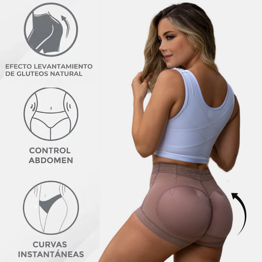 Panty Short Faja Colombiana Premium-Moldea tu Cintura y Realza Glúteos