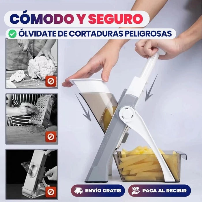 Rebanadora Multifuncional de Alta Precisión de Frutas y Verduras + Envío Gratis